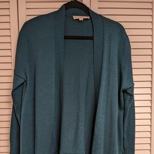 LOFT- Green Open Cardigan